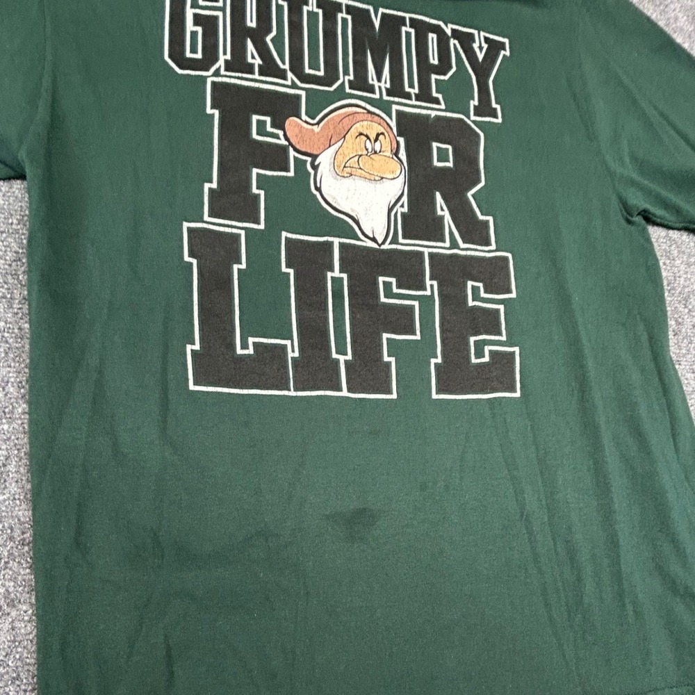 Disney Grumpy For Life T-Shirt Mens Large Green Snow White Seven Dwarfs Graphic - Picture 4 of 8